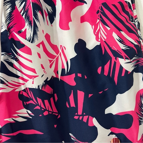 Calvin Klein Men M Pink Quick Dry UPF 50 Island Camo Elastic Waist Swim Trunks - Picture 3 of 11